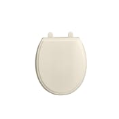 American Standard Round Closed-Front Toilet Seat with Soft Close, Grip Tight, and Quick Release Linen
