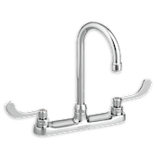 American Standard Monterrey High-Arch Kitchen Faucet with Wrist Blade Handles Chrome
