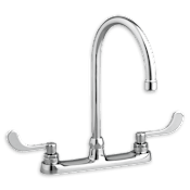 American Standard Monterrey High-Arch Kitchen Faucet with Wrist Blade Handles Chrome