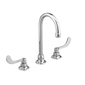 American Standard Monterrey Widespread Bathroom Faucet with High Arch Spout and Wrist Blade Handles Chrome
