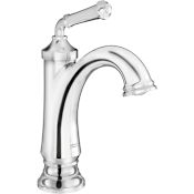 American Standard Delancey 1.2 GPM Single Hole Top Lever Handle Bathroom Faucet with Pop-Up Drain Assembly Polished Chrome