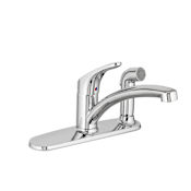 American Standard Colony Pro Single Handle Kitchen Faucet - Includes Integrated Side Spray with Escutcheon Plate Polished Chrome