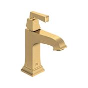 American Standard Town Square S 1.2 GPM Single Hole Bathroom Faucet with Pop-Up Drain Assembly Brushed Cool Sunrise