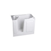 American Standard Safety Tubs 52" Walk In Air / Whirlpool Bathtub with Right-Side Seat for Alcove Installation with Left Drain White