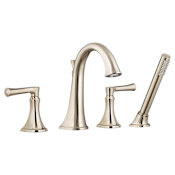 American Standard Estate Deck Mounted Roman Tub Filler with Built-In Diverter - Includes Hand Shower Brushed Nickel
