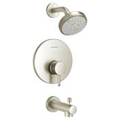 American Standard Serin Tub and Shower Trim Package with 1.75 GPM Multi Function Shower Head Brushed Nickel