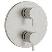 American Standard Serin 3 Function Pressure Balanced Valve Trim Only with Double Handle, Integrated Diverter - Less Rough In Brushed Nickel