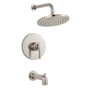 American Standard Studio S Tub and Shower Trim Package with 2.5 GPM Single Function Shower Head Brushed Nickel