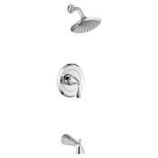 American Standard Fluent Tub and Shower Trim Package with 2.5 GPM Single Function Shower Head Polished Chrome