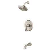 American Standard Fluent Tub and Shower Trim Package with 1.8 GPM Single Function Shower Head Brushed Nickel