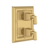 American Standard Town Square S 3 Function Pressure Balanced Valve Trim Only with Double Handle, Integrated Diverter - Less Rough In Brushed Cool Sunrise