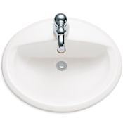 American Standard Aqualyn 20-3/8" Drop In Porcelain Bathroom Sink White