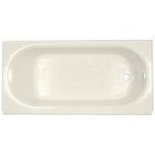 American Standard Bathing Princeton 60" Three Wall Alcove Enameled Steel Soaking Tub with Right Drain and Overflow Linen