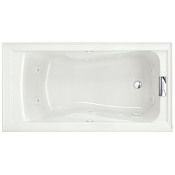 American Standard Bathing Evolution 60" Three Wall Alcove Acrylic Whirlpool Tub with Right Drain and Overflow White