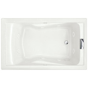 American Standard Bathing Evolution 60" Drop In / Undermount Acrylic Whirlpool Tub with Reversible Drain and Overflow White