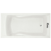 American Standard Bathing Evolution 72" Drop In, Undermount Acrylic Soaking Tub with Reversible Drain and Overflow White