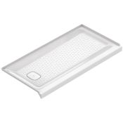 American Standard Bathing Aspirations 60" x 30" Rectangular Shower Base with Single Threshold and Left Drain White