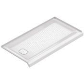 American Standard Bathing Aspirations 60" x 32" Rectangular Shower Base with Single Threshold and Left Drain White