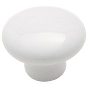 Amerock Everyday Heritage 1-1/4 Inch Mushroom Cabinet Knob White