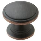 Amerock Ravino 1-1/4 Inch Diameter Mushroom Cabinet Knob - Pack of 25 Oil Rubbed Bronze