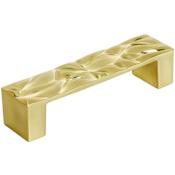 Amerock Calathea 3-3/4 Inch Center to Center Handle Cabinet Pull Brushed Gold