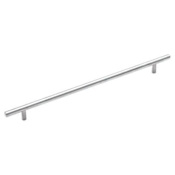 Amerock Bar Pulls Carbon Steel 12-5/8 Inch Center to Center Bar Cabinet Pull Sterling Nickel