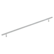 Amerock Bar Pulls Carbon Steel 16-3/8 Inch Center to Center Bar Cabinet Pull Sterling Nickel