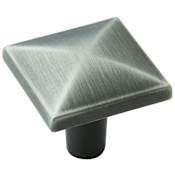 Amerock Extensity 1-1/8 Inch Square Cabinet Knob Antique Silver