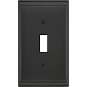 Amerock Candler Single Switch Outlet Wall Plate Black Bronze
