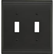 Amerock Candler Double Switch Outlet Wall Plate Black Bronze