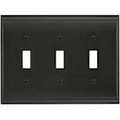 Amerock Candler Triple Switch Outlet Wall Plate Black Bronze
