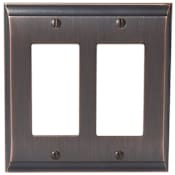 Amerock Candler Double Rocker Switch Plate Oil Rubbed Bronze
