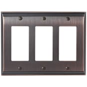 Amerock Candler Triple Rocker Switch Plate Oil Rubbed Bronze
