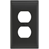 Amerock Candler Single Gang Duplex Outlet Wall Plate Black Bronze