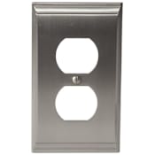 Amerock Candler Double Outlet Switch Plate Satin Nickel