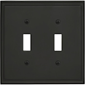 Amerock Mulholland Double Switch Outlet Wall Plate Black Bronze