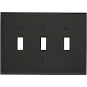 Amerock Mulholland Triple Switch Outlet Wall Plate Black Bronze
