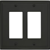 Amerock Mulholland Double Rocker / GFI Outlet Wall Plate Black Bronze