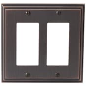 Amerock Mulholland Double Rocker Switch Plate Oil Rubbed Bronze
