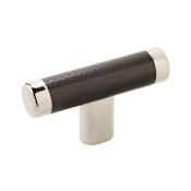 Amerock Esquire 5/8 Inch Bar Cabinet Knob Polished Nickel / Black Bronze
