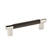 Amerock Esquire 5-1/16 Inch Center to Center Bar Cabinet Pull Polished Nickel / Black Bronze