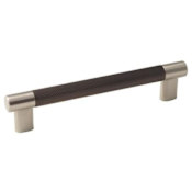 Amerock Bronx 6-5/16 Inch Center to Center Bar Cabinet Pull Satin Nickel / Oil Rubbed Bronze
