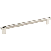Amerock Bronx 10-1/16 Inch Center to Center Bar Cabinet Pull Polished Nickel / Stainless Steel