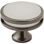 Amerock Oberon 1-3/4 Inch Mushroom Cabinet Knob Gunmetal / Frosted Acrylic