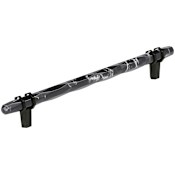 Amerock Carrione 8 Inch Center to Center Designer Cabinet Pull Marble Black / Black Bronze