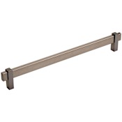 Amerock Mulino 10-1/16 Inch Center to Center Bar Cabinet Pull Black Brushed Nickel / Black Nickel