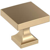 Amerock Pedestal 1-1/16 Inch Square Cabinet Knob Champagne Bronze