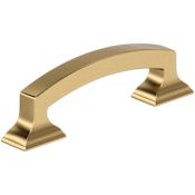 Amerock Incisive 3 Inch Center to Center Handle Cabinet Pull - Pack of 10 Champagne Bronze