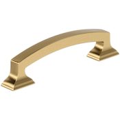 Amerock Incisive 3-3/4 Inch Center to Center Handle Cabinet Pull - Pack of 10 Champagne Bronze