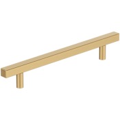 Amerock Square 6-5/16 Inch Center to Center Bar Cabinet Pull - Pack of 10 Champagne Bronze